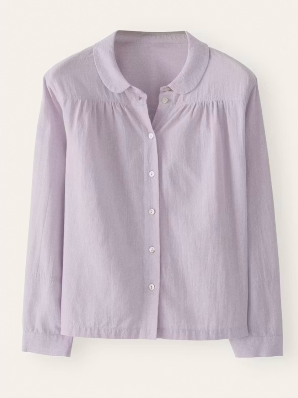 NWT Poetry Lavender Shell Button-Front Women's Blouse Linen Blend Soft - Picture 5 of 15